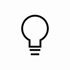 Light bulb creative icon vector sign