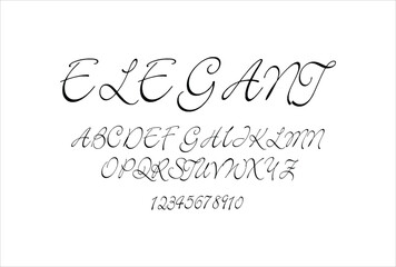 Fototapeta premium Elegant font for logo and headline. Isolated vector typeset