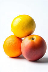 Set of Fruits on White Background