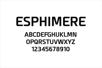 Obraz premium Esphimere font for logo and headline. Isolated vector typeset