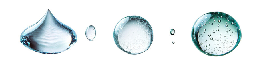 [Transparent Background PNG]Close-up Droplets of Clear Liquid