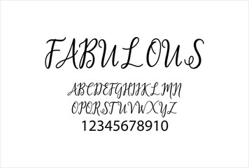 fabulous font for logo and headline. Isolated vector typeset