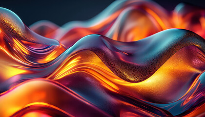 Naklejka premium Stylized glassmorphism texture with bold gradient colors and waves