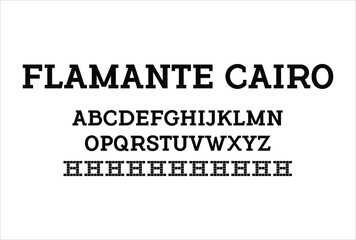 Flamante Cairo font for logo and headline. Isolated vector typeset