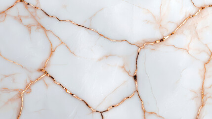 Luxurious pearl white marble with rose gold veins