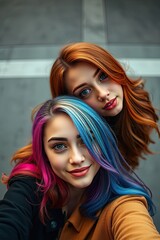 Naklejka premium two girls