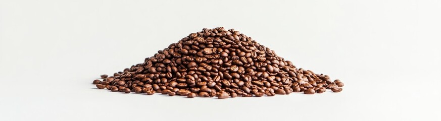 Obraz premium Roasted Coffee Beans in a Small Pile