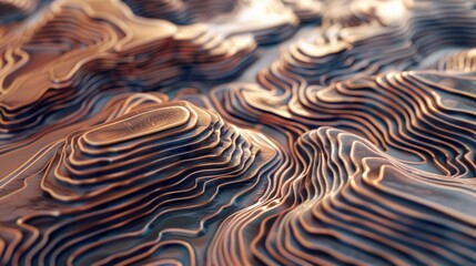 Intricate lines and curves resembling a topographic map