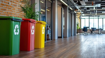 Sustainable Office Recycling Bins Overview