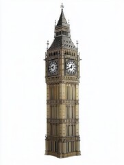 Iconic clock tower with intricate details and majestic structure.