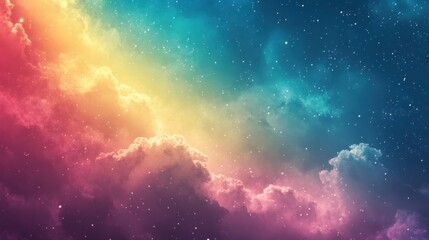 Fototapeta premium Abstract digital art vibrant cosmic gradients with a colorful metallic atmosphere