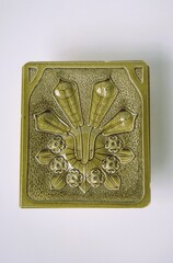 Ceramic tile from stove. Art Nouveau era.