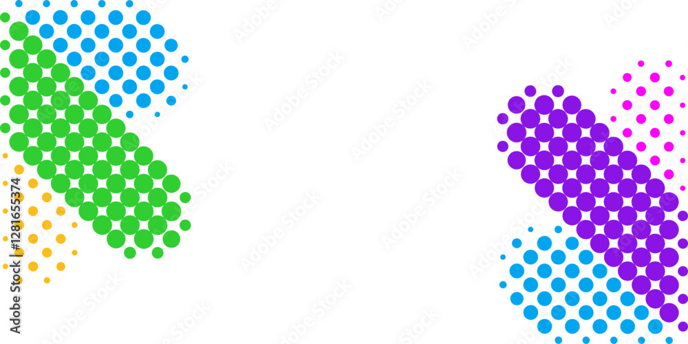 Poster vector background design with halftone effect. abstract gradient round dots.