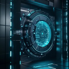 Obraz premium digital data security