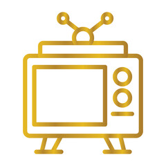Naklejka premium Antenna Tv Color gradient illustration vector icon which can easily modify or edit