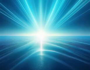 cool blue aqua background with bright sunbeams