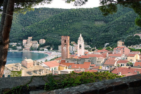 view of the old town of noli italy