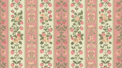 vector seamless pattern with flowers
