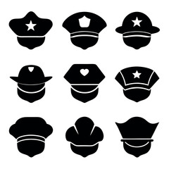 Collection of Military and Police Cap Styles