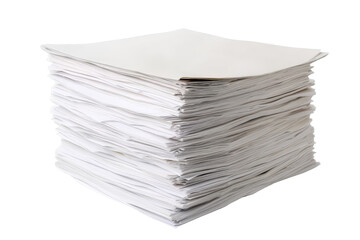 [Transparent Background PNG]High Stack of White Papers