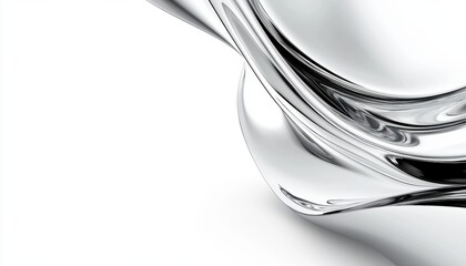 High-resolution silver steel surface with sleek edges, isolated on a pure white background, perfect for digital compositions, branding, and marketing projects