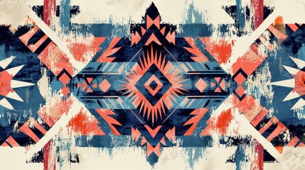 Fototapeta premium A boho print poster with motivational quotes and tribal patterns.