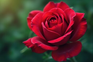 Close-up Photograph of a Red Rose