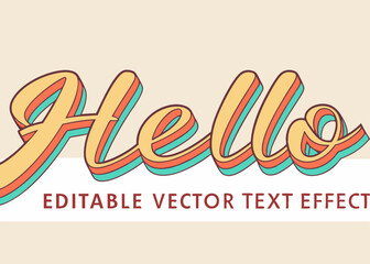Editable Retro Text Effect for Creative Designs, Perfect for Branding and Marketing Materials