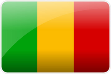Flag Icon of Mali Country,National Vector Flag Iconic Symbol and Colors of Mali flag
