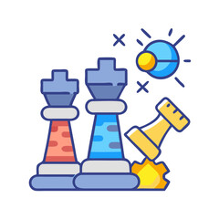 Strategy Game War Pieces – Vector Icons and Illustrations for Gaming Projects.