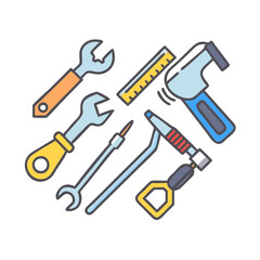 DIY Home Renovation Tools: Vector Icons & Essentials.