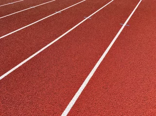 Gordijnen Red track closeup © Ines