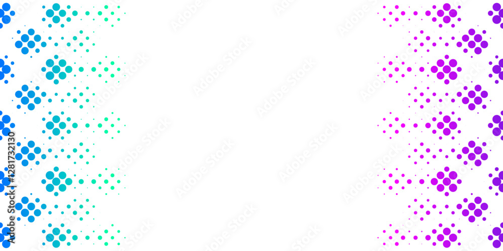 Poster background vector design with halftone effect. abstract gradient round dots.