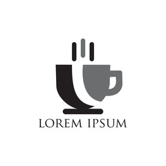 Abstract coffee cup logo vector for coffee shop.