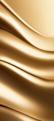 Obraz premium Soft, flowing golden fabric creates graceful curves that catch the light, emphasizing its silky texture and luxurious appearance. The harmonious waves evoke a sense of elegance