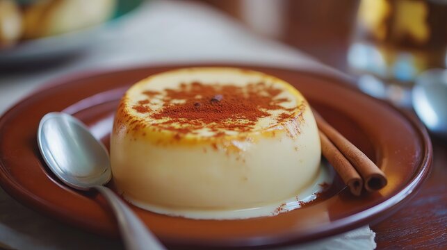 Delicious Puerto Rican tembleque coconut pudding on plate