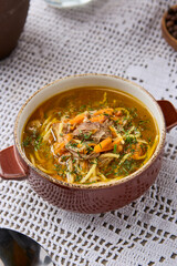 Hearty Rustic Cabbage Stew A Cozy Delight with Balanced Composition and Warm Earthy Tones