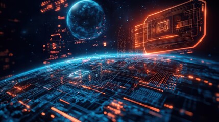 Futuristic, digital wallet, deep space travel,