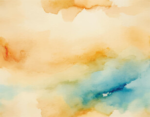 Obraz premium Watercolour hand painting colourful abstract background with paper texture