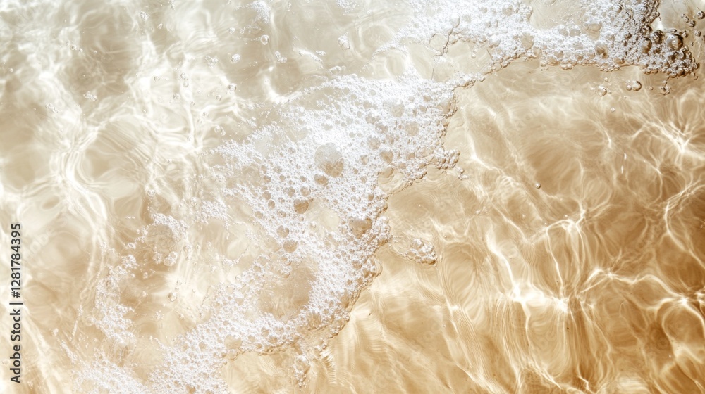 Aufkleber a mesmerizing display of gentle waves lapping against warm golden sands captures the essence of a su