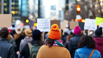 Empowering Women March for Social Change in Urban Setting