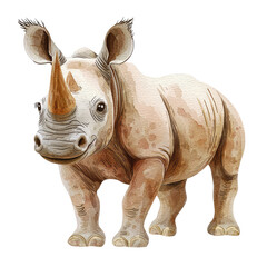 Fototapeta premium Detailed Illustration of a Black Rhino Showcasing Unique Features and Natural Habitat