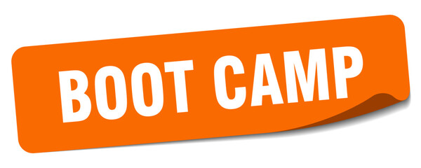 boot camp sticker. boot camp label