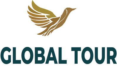 Global Tour Logo Featuring a Flying Bird.