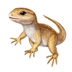 Obraz premium Detailed Illustration of a Brown Skink with Realistic Texture and Features on a Transparent Background