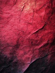 Fototapeta premium Abstract Red Paper Texture with Dramatic Lighting and Deep Shadows for Artistic Backgrounds