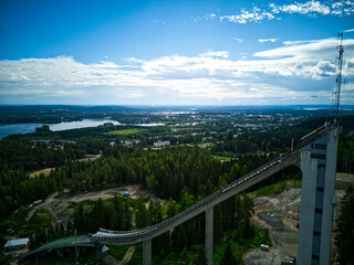 Jyv&auml;skyl&auml;, City in Keski-Suomi Region in Finland 2024. Aerial views from city center, Lutakko and Laajavuori