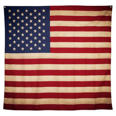 Obraz premium Aged American Flag, Proudly Displayed