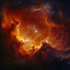 Obraz premium Cosmic Nebula, vibrant colors, space exploration, possible background for education