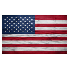 Naklejka premium American Flag on Weathered Wood Planks